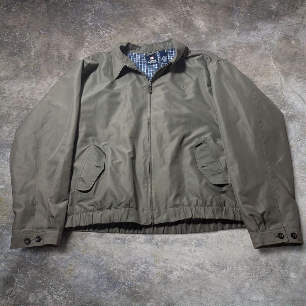 Chaps Men's Khaki and Green Jacket
